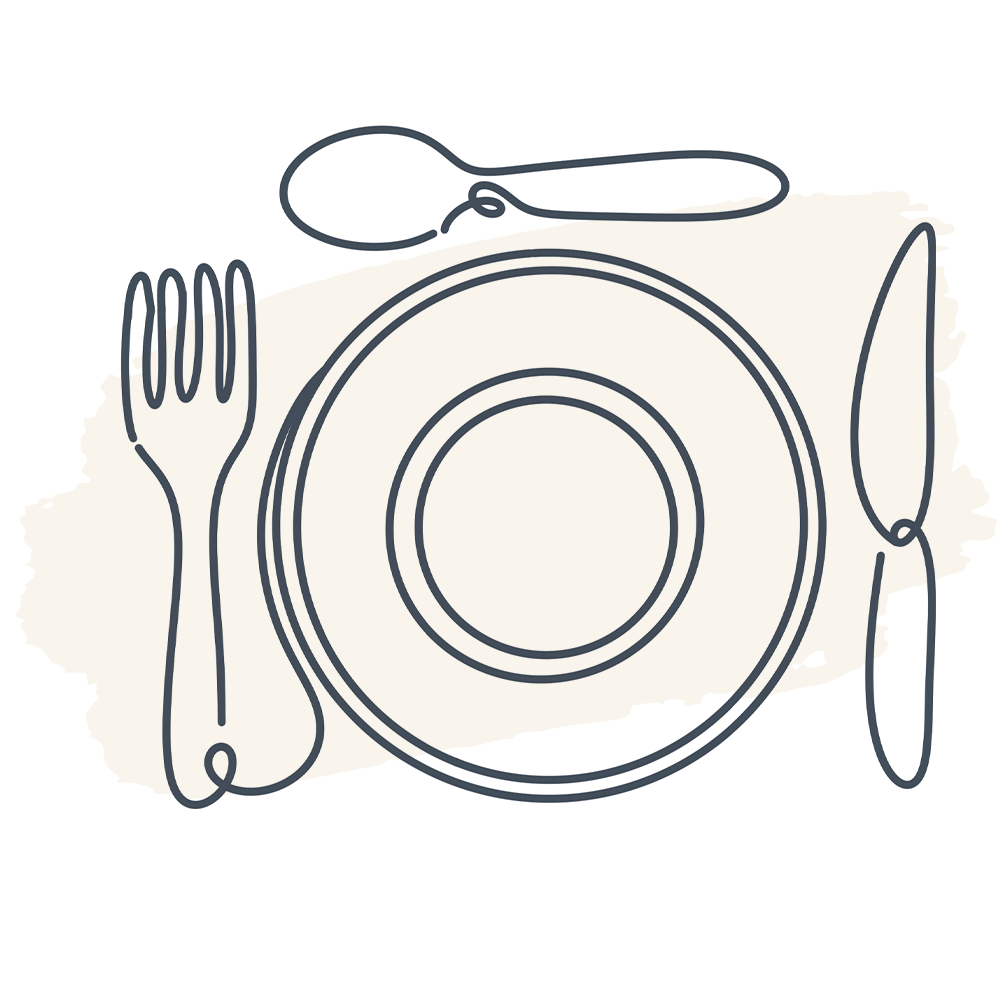 Illustration of a table setting