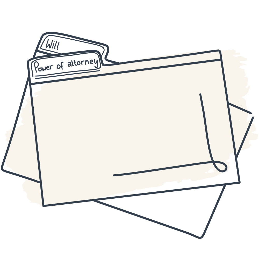 Illustration of legal folders