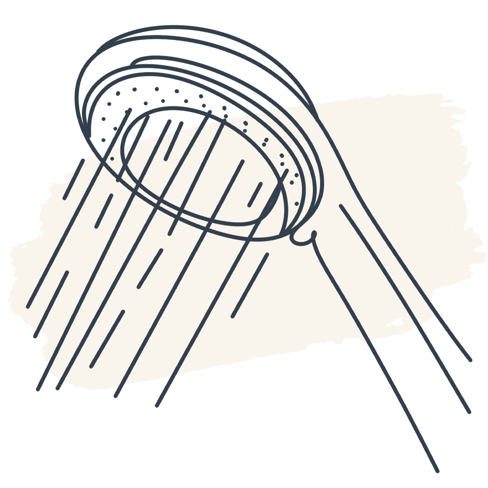 Illustration of a showerhead